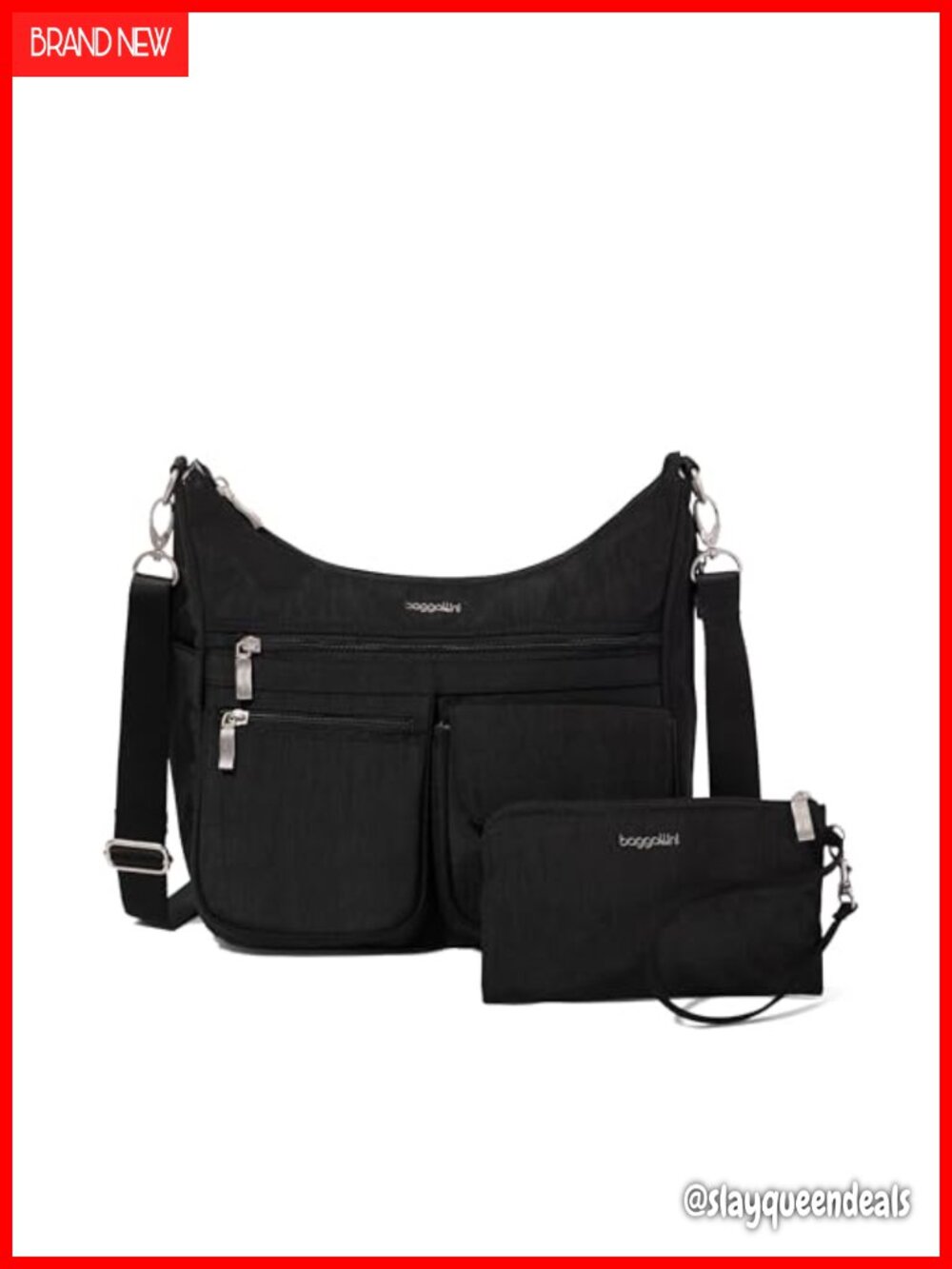 Women's EMF Blocking Crossbody Hobo Bag with RFID Wristlet